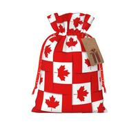 Red Maple Happy Canada Day 2023 Christmas Drawstring Gift Bags Reusable Xmas Presents Storage Bags Party Favorstags 4.7 * 6.9ins