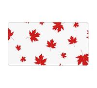 Red Maple Leaf,Mouse Pad Large Desk Pad Computer Keyboard Mouse Mat with Non Slip Rubber Base 40 x 70 cm