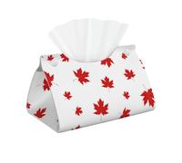 Red Maple Leaf PVC Facial Tissue Box, Tissue Box Cover Holder