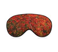 Red Maple Leaf Unisex Light-Blocking Eye Mask Sleep Mask Suitable for Naps at Home, in The Office, and on Airplanes