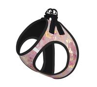 Red Marble Texture Print Harness Leash Set For Cat Dog, Reflective Adjustable Escape-Proof Vest Lead With Soft Breathable Mesh, For Small Pets And Kitten Puppy