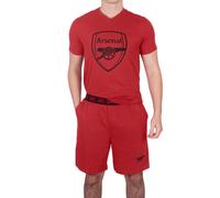 Arsenal FC Official Football Gift Mens Loungewear Short Pyjamas Red Marl Large