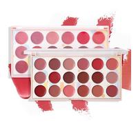 Red Matte Cream Palette - 18 Shade Color Kit, Soft Velvet Formula, Highly Pigmented Moisturizing Lipstick Compact | Travel Friendly Gloss Palette for Wife Mother Girlfriend Women Party Gla