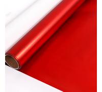 Red Matte Wrapping Paper Roll - 43.2 cm X 10 m - Solid Color Pearly - lustre Wrapping Paper Girls Birthday Gift Wrap for Women Girls Mum Mothers Day Easter Wedding, Birthday, Christmas, Baby Shower