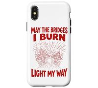 Red May The Bridges I Burn Light My Way Grunge Case for iPhone X/XS