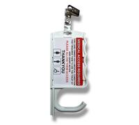 Red Medical Access Toilet Awareness Card, Antimicrobial Contact Free Door Handle Opener with Croc Clip