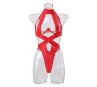 (red, Medium) Cross-Border SM Bondage Lingerie: Sexy Role-Playing Jumpsuit