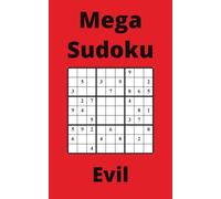Red Mega Sudoku Book, 9x9 Puzzles, 200 Pages, 5x8, Evil