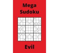 Red Mega Sudoku Book, 9x9 Puzzles, 50 Pages, 5x8, Evil