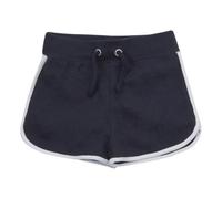 Red Melon Girls Retro Stripe Cotton Summer Shorts Navy 2-3 Years