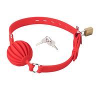 Red MEO® GAGLOCK™ - Lockable Silicone Ball Gag - Size - large