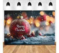 Red Merry Christmas Backdrop Winter Xmas Trees New Year Xmas Eve Party Decoration Banner Background Photo Studio Props