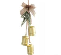 Red Metal Bell Garland 45cm Festive Tree Decoration(Gold)