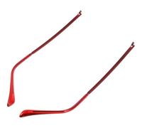 Red Metal Resin Glasses Temples 1 Pair for Reading Glasses and Sunglasses | Spring hinge arms, help keep frames secure, lessen ear contact and rubbing, repair parts for broken eyewear