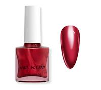 Red Metallic Nail Polish,Metal Mirror Effect Nail Varnish,Red Chrome Nail Varnish Quick Drying Metallic Effect,Super Shine Mirror Effect Nail Art Home Manicure,No Need UV