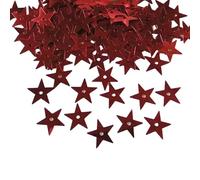Red Metallic Star Sequins 20g,4000 Pcs Loose Glitter Star Confetti with Hole Metallic Foil Stars for Sewing,Dress Decoration,Stage Decor,Craft & Party Supplies