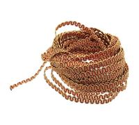 Red Metallic Wave Braid Ribbon Trim for Sewing Crafts 1.2cm X 13.5m | Polyester and Wire Construction, Flexible Fading-resistant Finish, for Collars Hems Clothing Accents Jewellery Projects