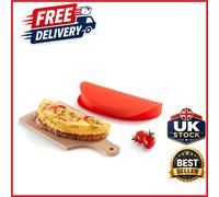 Red Microwave Omelette Maker 250 ml Nonstick Silicone Mould for Easy Cooking