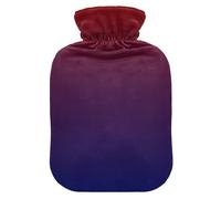 Red Midnight Blue Gradient Hot Water Bottle with Cover for Pain Relief Heating Bag for Pregnant, 2L