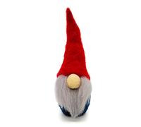 Red Mini Gnome Needle Felting Kits Curly Beards & Curved Hat 15cm Friendly Instruction DIY Craft Kit for Beginner Wedding Gift Birthday Gift