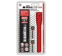 (red) Mini Maglite 2 AA LED torch - 77 lumens - 141m beam - torch and holster pack