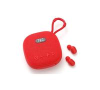 (Red) Mini Portable Bluetooth Speaker Wireless Speakers With Earphones Waterproof Column Boombox BT USB FM Radio Loudspeaker
