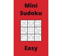 Red Mini Sudoku Book, 9x9 Puzzles, 100 Pages, 5x8, Easy