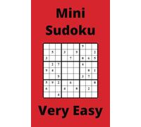 Red Mini Sudoku Book, 9x9 Puzzles, 200 Pages, 5x8, Very Easy