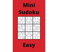 Red Mini Sudoku Book, 9x9 Puzzles, 300 Pages, 5x8, Easy
