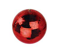 RED Mirror Disco Ball 300mm Netagon Red One Size