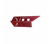 Red Mitre Angle Measuring and Marking Template Tool, Aluminum 3D Multi Angle Measuring Ruler Multifunction Carpenters Square for Engineer Carpenter