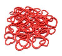 Red Mixed Size Cut-Out Open Hearts Craft Scrapbook Vintage Confetti Heart - Pack of 50