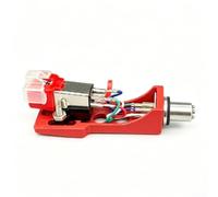 Red MM Phono Cartridge, Turntable Record Player Needle | Moving Magnet Design, Pre-Mounted Headshell for Technics SL-1200, Quick Setup