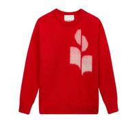 Red Mohair Logo Jumper Long Sleeve M