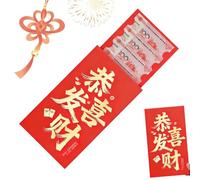 Red Money Envelopes, 36 x 20 cm, Wallet with Golden Lettering, Chinese Red Money Envelope for New Year, for Wedding, Party Supplies and Family Festivities