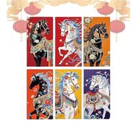 Red Money Envelopes | Money Bags with Horse Motifs and Elements, Year of the Horse Gift Envelopes - For Sons Daughters Family Friends Children Adults Neighbours Christmas Birthday Domestic