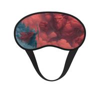 Red Monster Blackout Sleep Mask for Comfort Soft Indoor Outdoor Camping Travel Shift Change