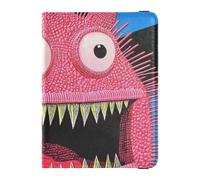 Red Monster Cute Leather Passport Holders Passport Wallet Passport Holder Case Ultra Slim, red monster cute, One Size