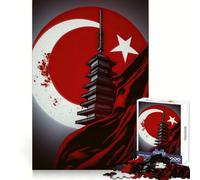 Red Moon Japan 1000 Piece Jigsaw Puzzles for Adults Jigsaw Mind Play Home Pastime Clean Edge Lovely Present (38x26cm)