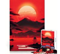 Red Moon Japan 1000 Pieces Jigsaw Puzzles for Adults Mental Logic Toy Serene Time Firm Cut (38x52cm)