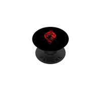 Red Moon Ninja Warrior Japanese Fighter Karate Ninja Lover PopSockets Adhesive PopGrip
