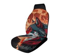 Red Moon Outdoor Wolf Car Seat Covers Universal, 1PCS Carseat Protector - Stretchable Fabric, Anti-Slip Elastic Car Seat Protector for Cars, SUV, Trucks