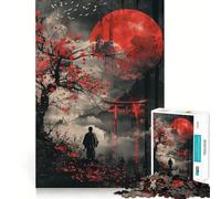 Red Moon Torii Gate Fuji 1000 Piece Jigsaws for Adults Puzzle Strengthen Recall Stress Relief Quality Edge Bday Surprise (38x26cm)