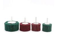 Red Mop Wheel, Polishing Grinding Buffing Wheel with Emery Cloth (100mm x 50 x 6mm, Pack of 1)