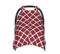 Red Moroccan Print Baby Car Seat Covers, Breathable Nursing Cover Breastfeeding Cover, Stroller Covers, Multi-use Infant Carseat Canopy, Baby Boys Girls Newborn Essentials