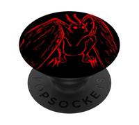 Red Mothman Gifts Cryptozoology Retro Creepy Folktales PopSockets Adhesive PopGrip