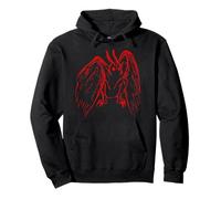 Red Mothman Gifts Cryptozoology Retro Creepy Folktales Pullover Hoodie