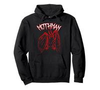 Red Mothman Gifts Cryptozoology Retro Creepy Weird Cryptid Pullover Hoodie