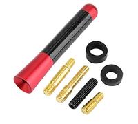 Red Motorcycle Antenna - Sports Car Aerial Carbon Fibre - Car Aerial Short Screw Radio Short Antenna Aerial Replacement For Universal Car Modification (Red)
