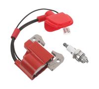 Red Motorcycle Ignition Coil for Atv and Scooter Engines 20x6.2x2.8cm | Plastic Alloy Ceramic Build, High Voltage Output, Heat Resistant, Easy Installation, Fuel Efficiency
